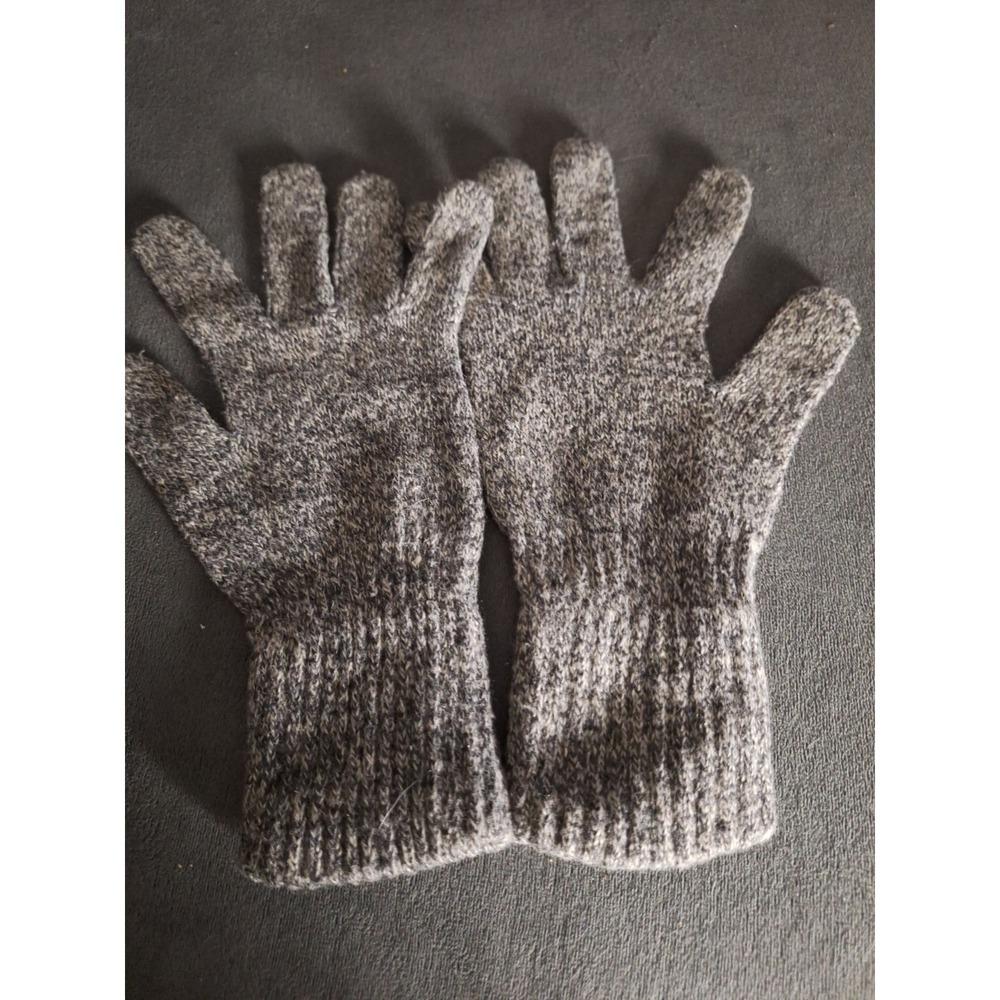 Unbranded Unisex Gray Knit Cuffed Gloves 286